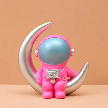 Astronavt Figur Dekor Polyresin Astronavt Kip Astronavt Slika Kiparstvo Za Okras Prostor Tematskih Z Ornament Set