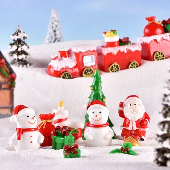 Božič Mikro Krajine Mini Smolo Santa Claus Drevo Darilo Snežaka, Bell Namizni Okras Namizni Dekoracije Doma Dekor