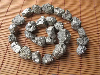 Debelo 5strings Raw Pyrite kamen biseri,Naravni Pyrite surovin kamen kroglice za nakit diy dodatki