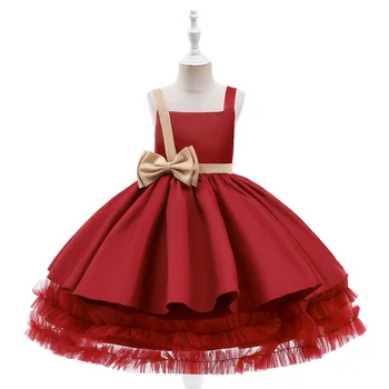 Rdeči Cvet Maturantski Nevesta Obleke Za Dekleta Zvečer Princesa Otrok Obleko Poletje Tutu Til Dnu Otroci Kopalke 2-6Year