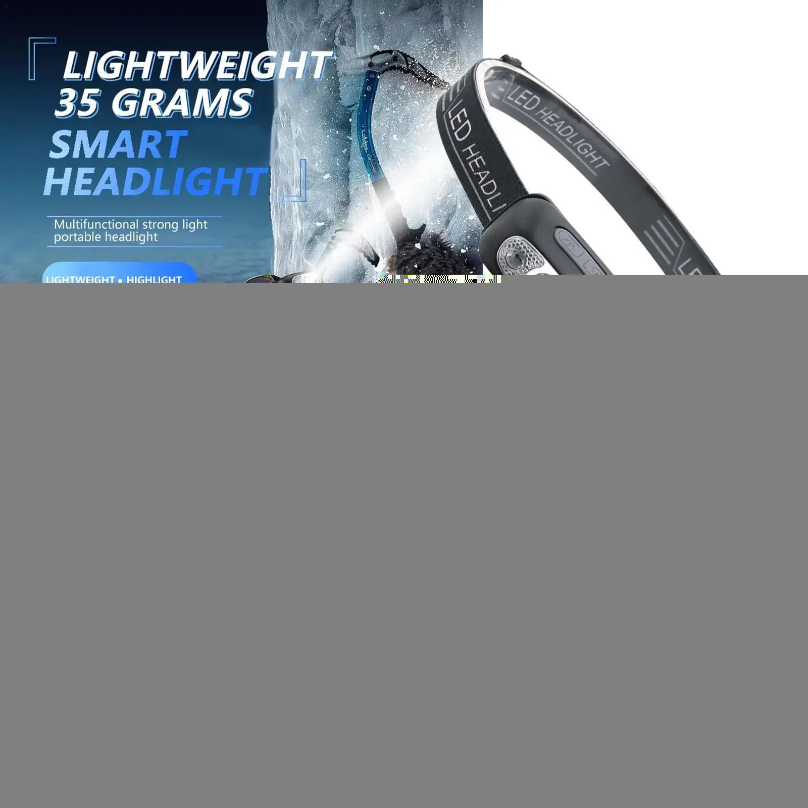1PCS Prenosni Telo Senzor Gibanja HeadFlashlight Kampiranje Žaromet Lahka Akumulatorska Ribolov USB Mini Prostem LED Svetilke Torc Y1D4 Slike 0