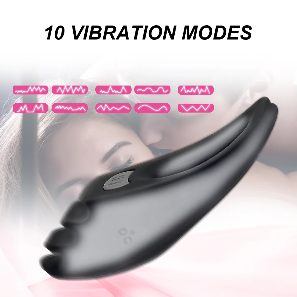 Petelin Obroč USB Polnjenje Vibrator za Moške Moški Erekcijo, Krepitev Sex Igrača Ženski Klitoris Vibracijska Stimulacija Penis Prstan Odraslih Igrače Slike 3